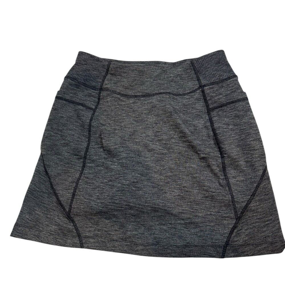 Athleta 2 in 1 Skort Heather Gray Skirt Shorts Pockets Tennis Pickleball Size XS